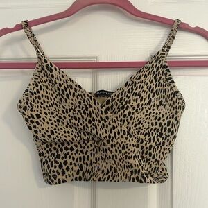 Brandy Melville cheetah crop top